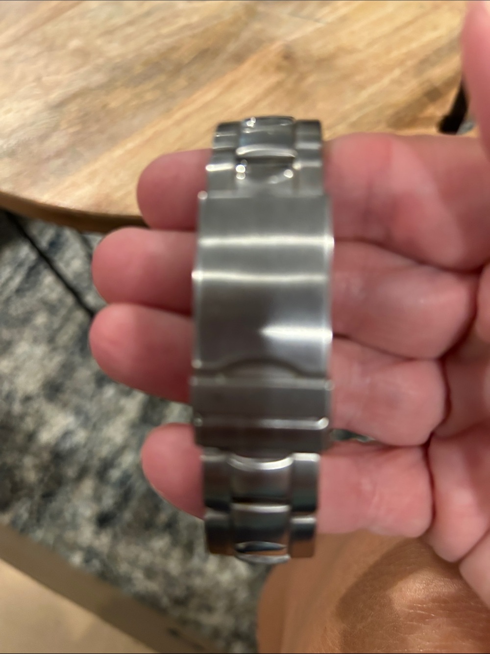 Peugeot Silver Stainless Steel Watch with Blue Dial - Picture 3 of 4